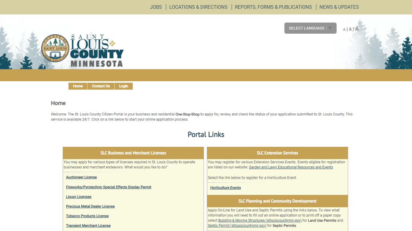 St. Louis County Citizen Portal - Portal Links